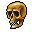 golden skull decoration