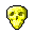 yellow skull decoration